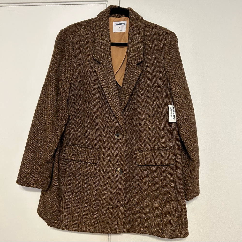OLD NAVY soft brushed Herringbone Blazer